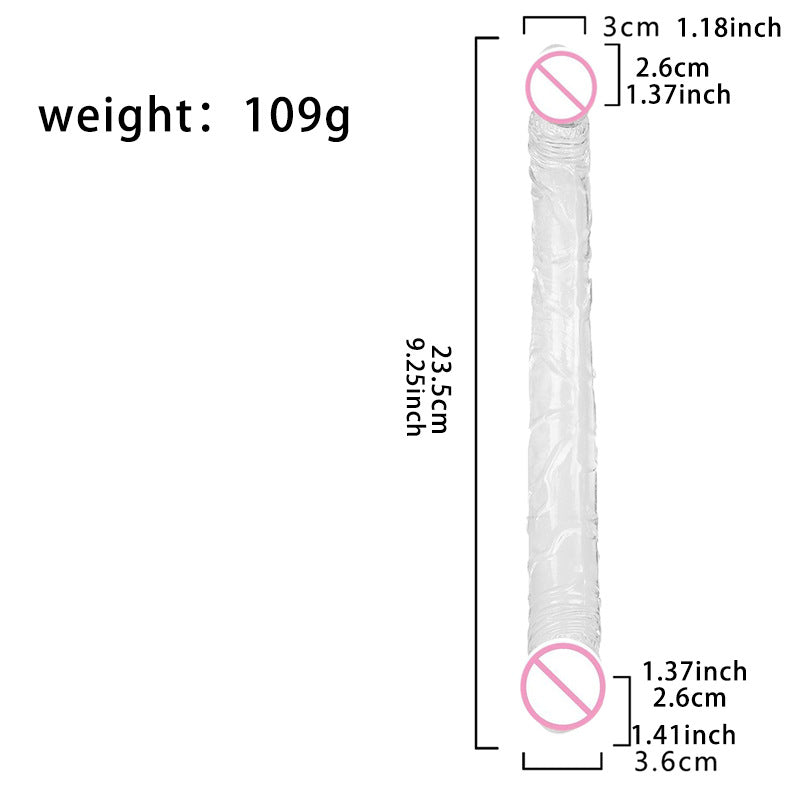 Crystal Realistic Double Ended Dildo Dong Anal G Spot Vagina Lesbian Sex Toy