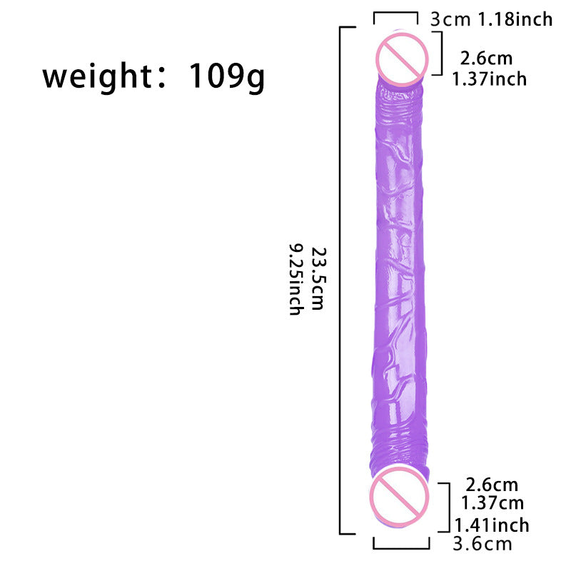 Crystal Realistic Double Ended Dildo Dong Anal G Spot Vagina Lesbian Sex Toy