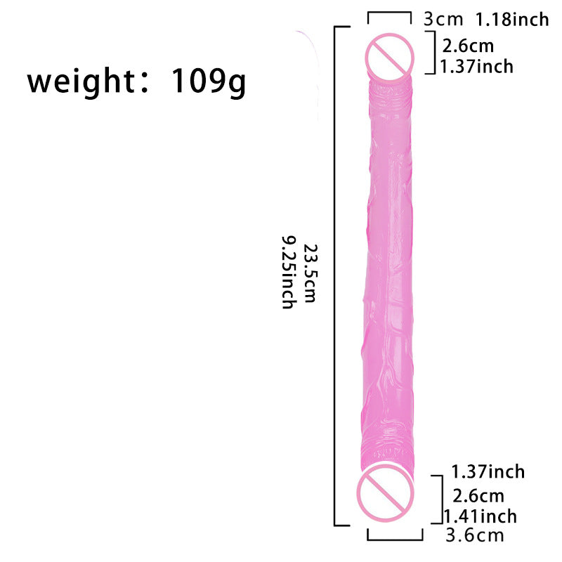 Crystal Realistic Double Ended Dildo Dong Anal G Spot Vagina Lesbian Sex Toy