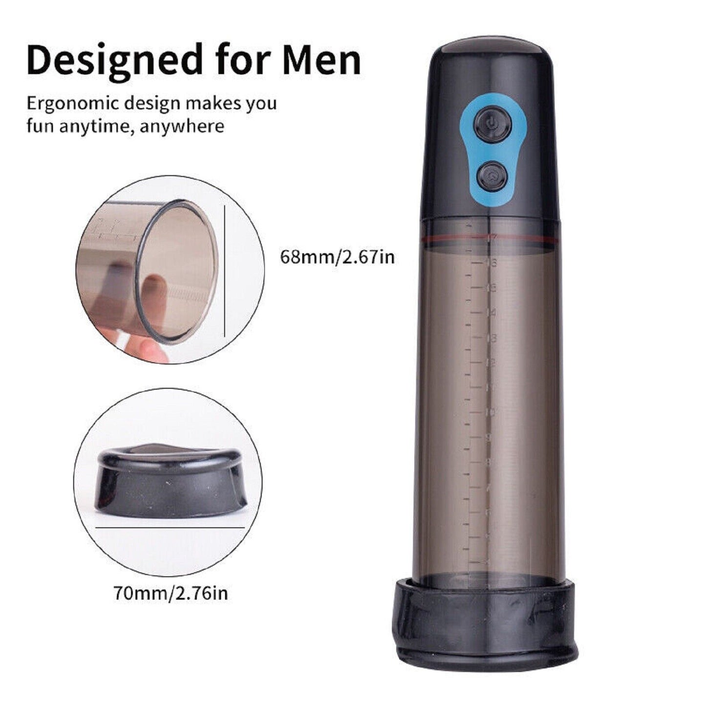 Electric Penis Pump Vacuum Male Erection Enlarger Cock Stretcher Penis Extender