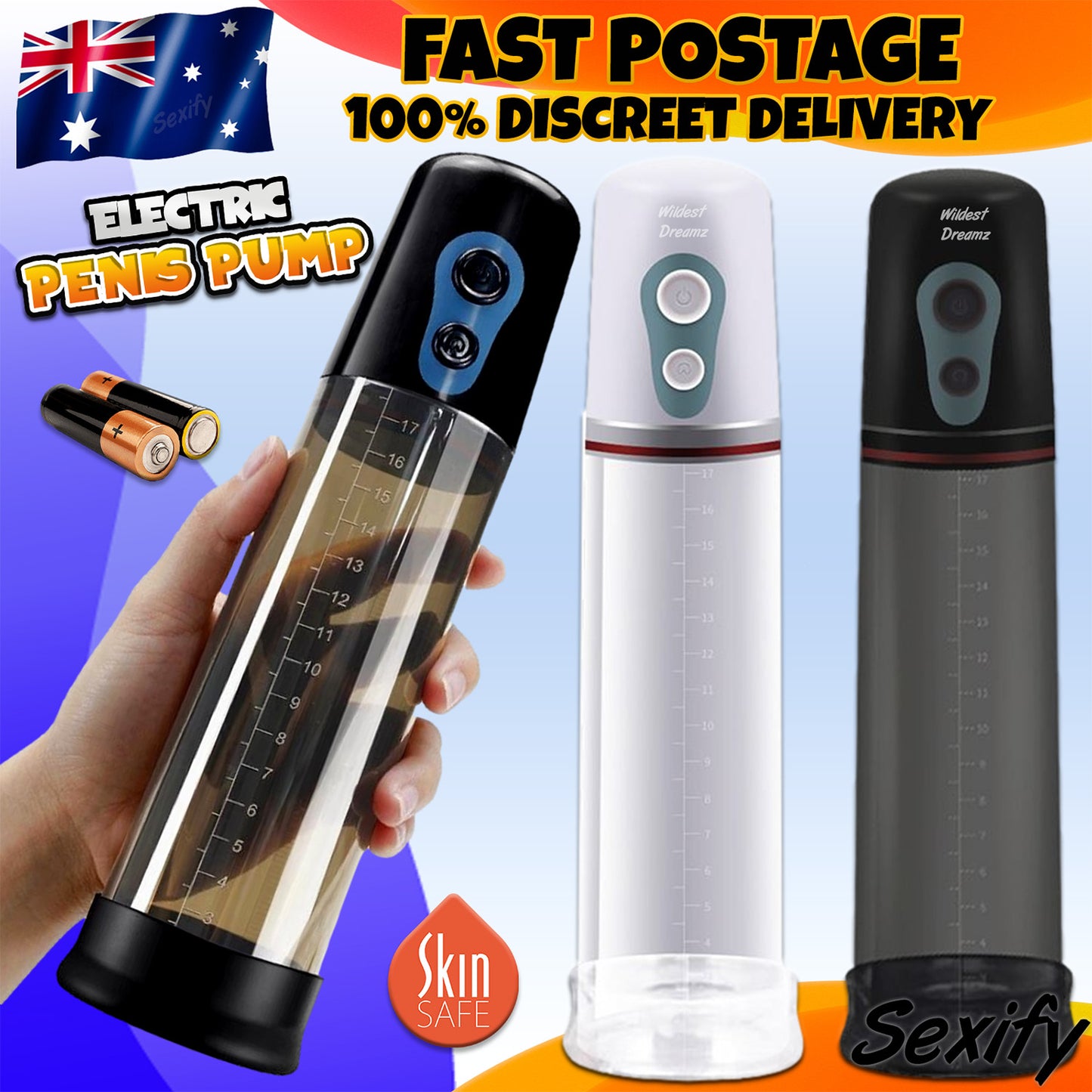 Electric Penis Pump Vacuum Male Erection Enlarger Cock Stretcher Penis Extender