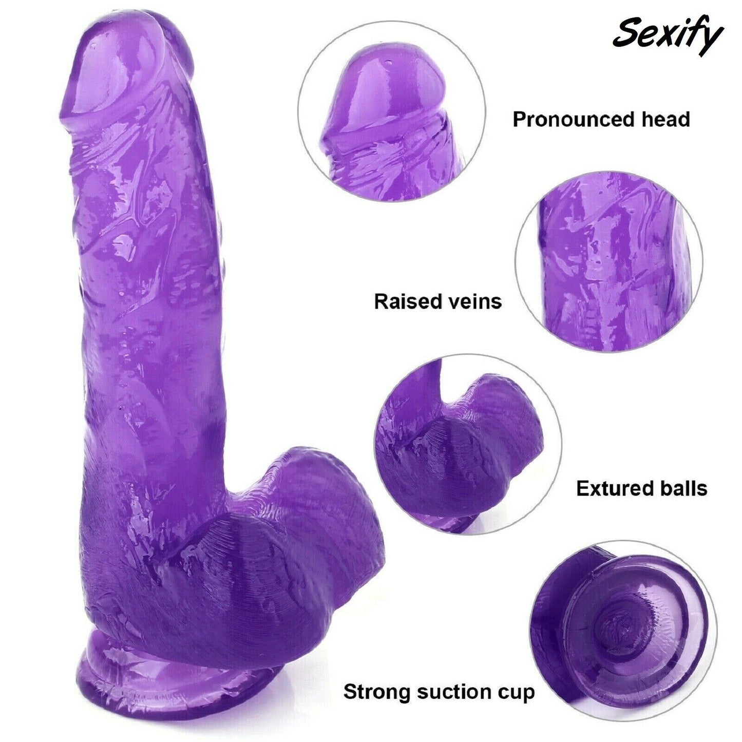 Dildo Dong Realistic Big Penis Cock Balls Viginal Anal Suction Cup Adult Sex Toy