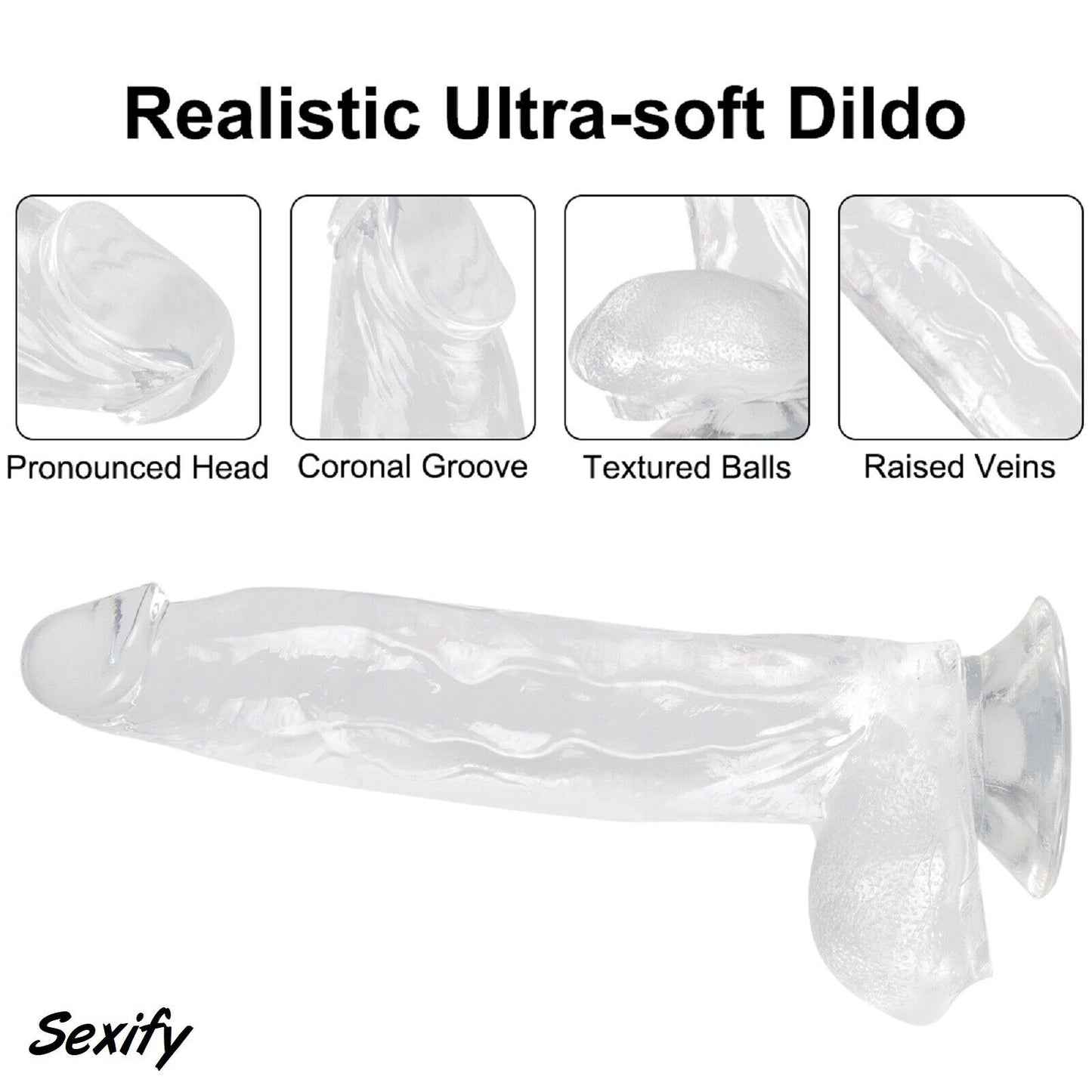 Dildo Dong Realistic Big Penis Cock Balls Viginal Anal Suction Cup Adult Sex Toy