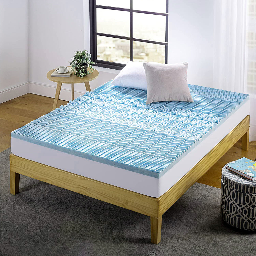 7 Zone Memory Foam Topper Mattress Toppers Cool Gel Pad Mat Medium Firm 8cm Thick