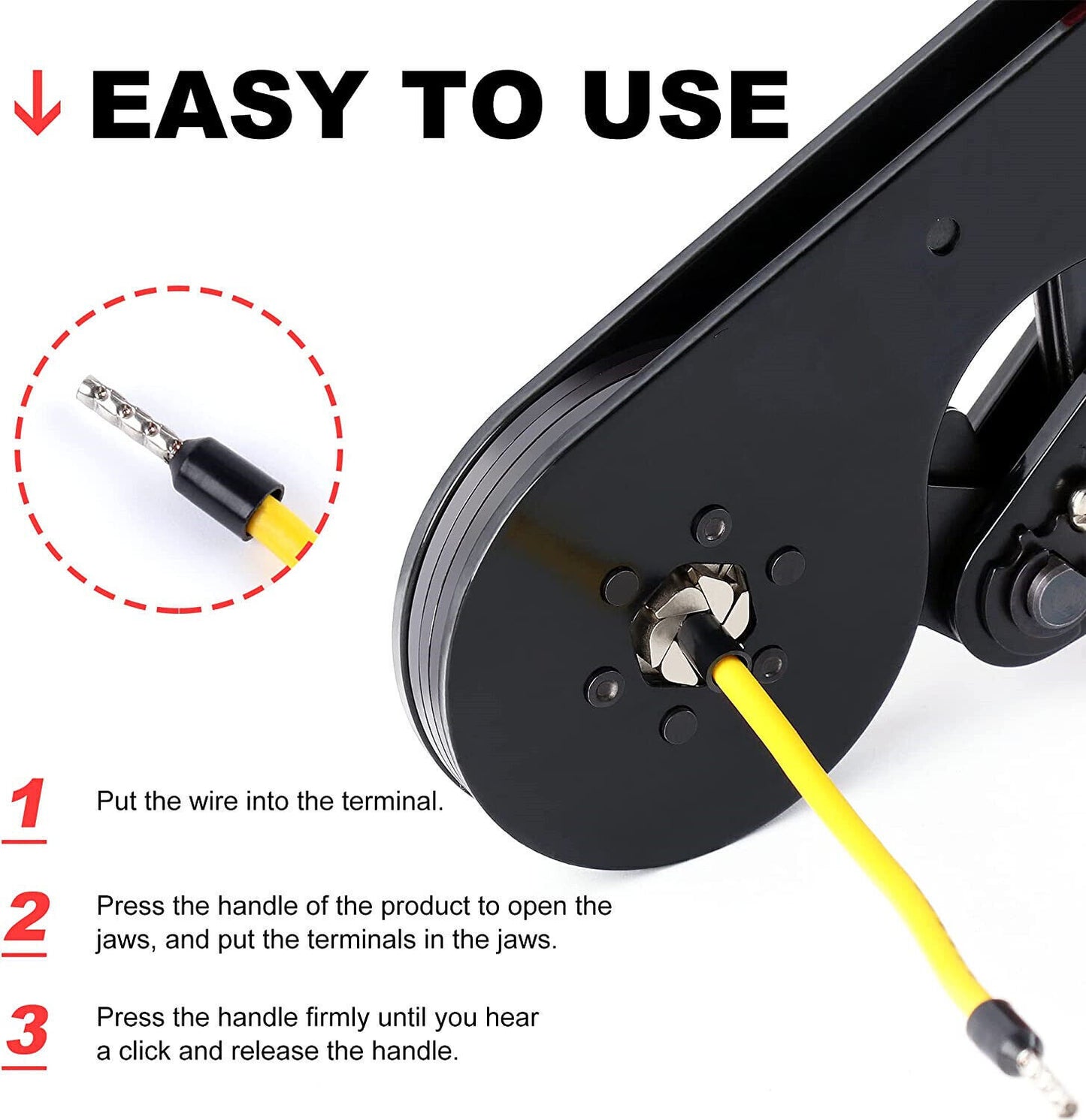 1200 Ferrule Crimper Plier Kit 0.25-10mm²Wire End Terminal Ratchet Crimping Tool
