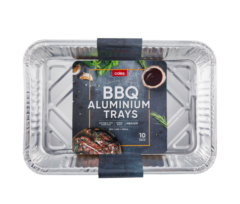 Coles BBQ Aluminium Medium Trays 10 pack The Big Depot