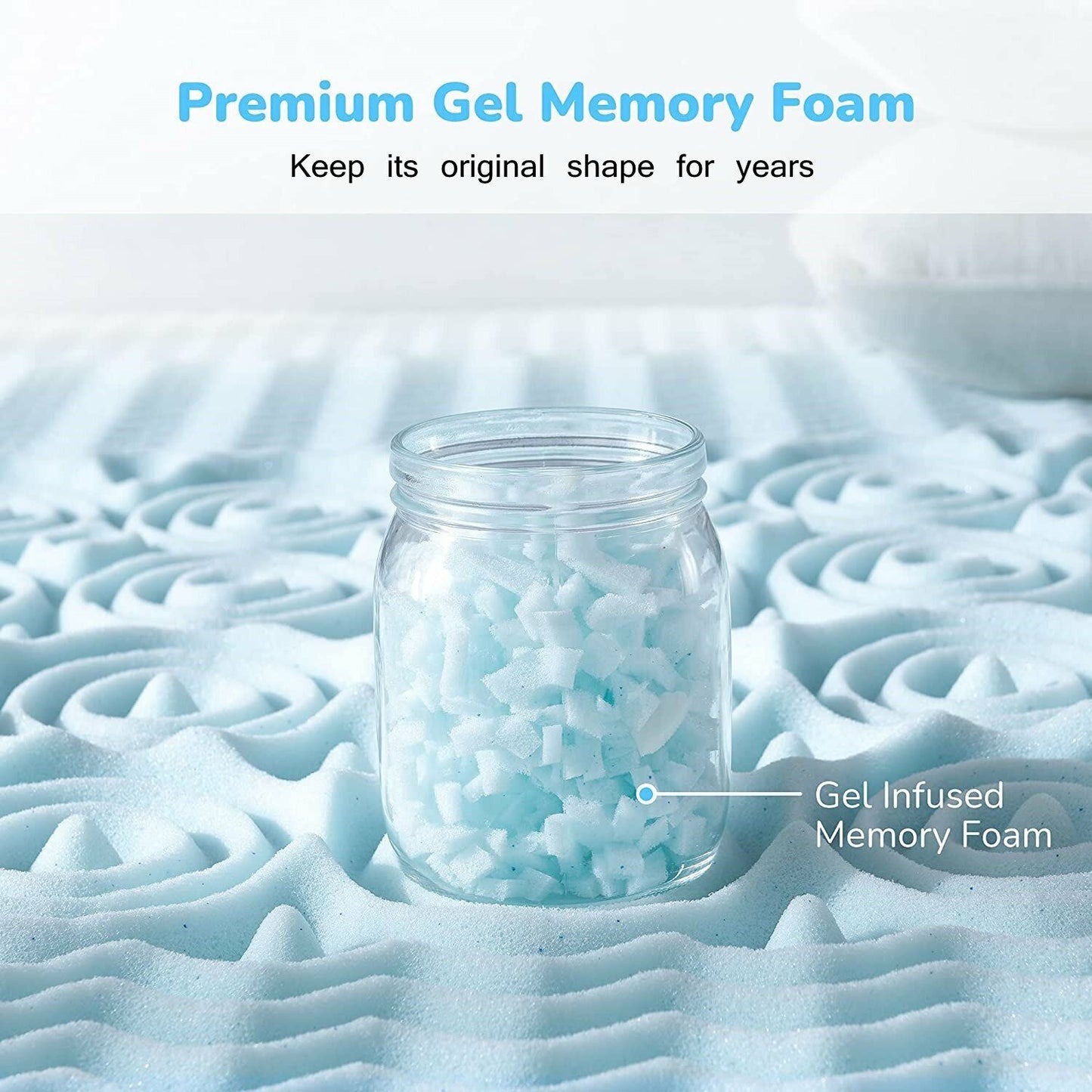 7 Zone Memory Foam Topper Mattress Toppers Cool Gel Pad Mat Medium Firm 8cm Thick