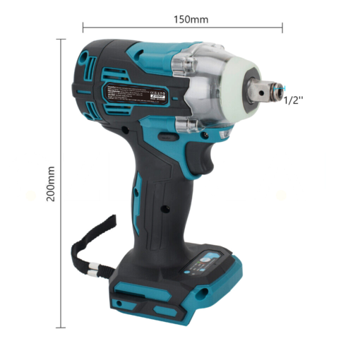 1/2'' Brushless Cordless Impact Wrench Rattle Gun Socket For Makita Battery 18V