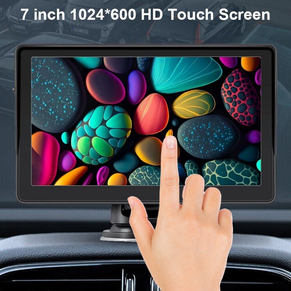 7" Portable Car Radio Player Bluetooth Apple Carplay Android Auto Reverse Camera