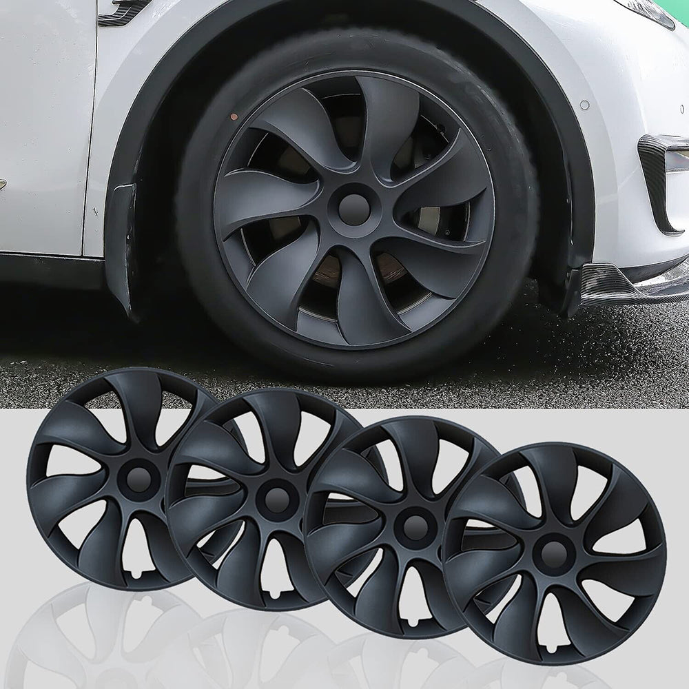 4X Tesla Model Y Wheel Cover Caps 19 Inch Rim Hubcap Hub Cap Matt Black Grey AU