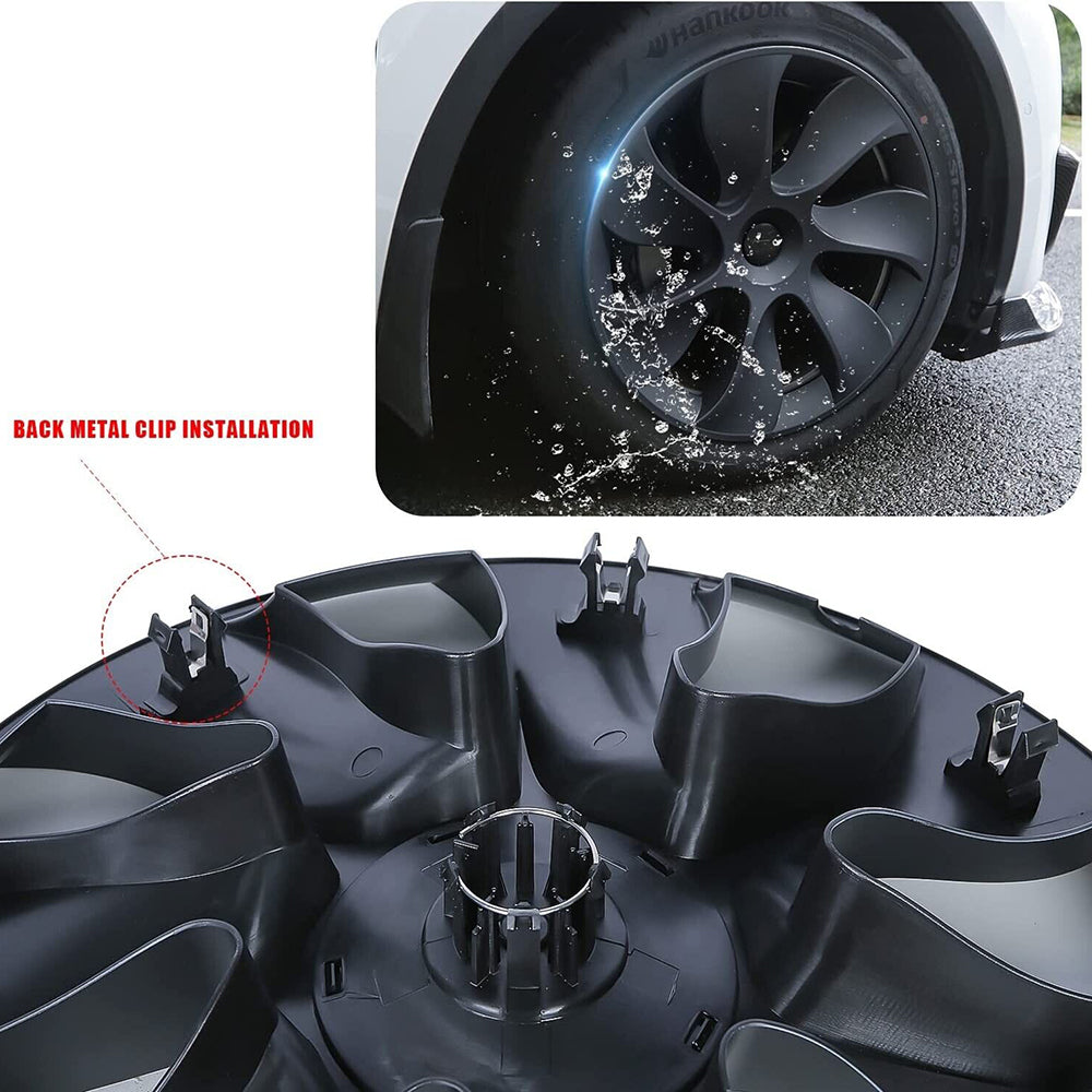 4X Tesla Model Y Wheel Cover Caps 19 Inch Rim Hubcap Hub Cap Matt Black Grey AU