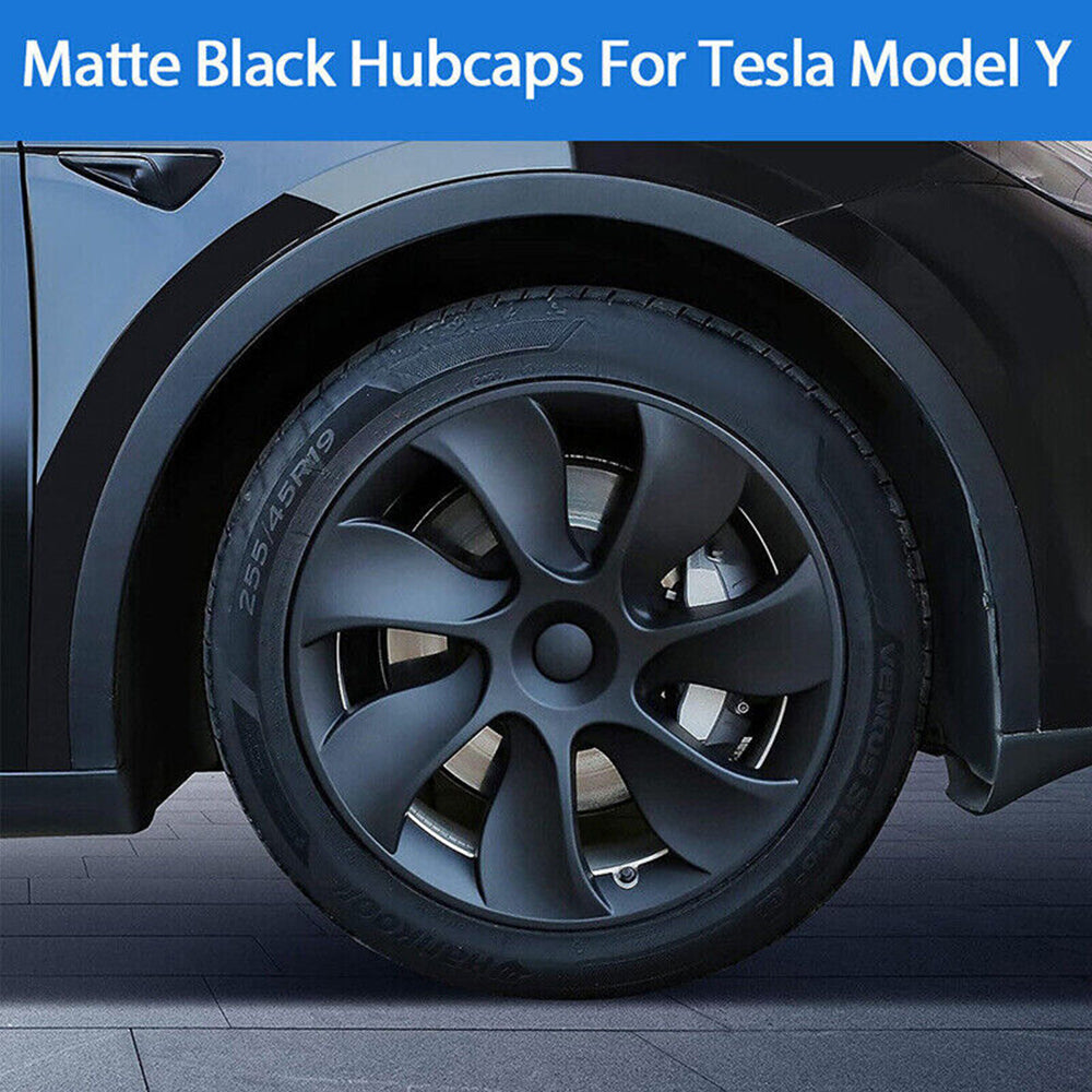 4X Tesla Model Y Wheel Cover Caps 19 Inch Rim Hubcap Hub Cap Matt Black Grey AU