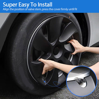 4X Tesla Model Y Wheel Cover Caps 19 Inch Rim Hubcap Hub Cap Matt Black Grey AU
