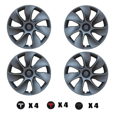 4X Tesla Model Y Wheel Cover Caps 19 Inch Rim Hubcap Hub Cap Matt Black Grey AU