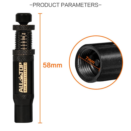 4PCS Tyre Deflators Air Quick Deflator 10~30 PSI Tire Valve Core Tool Portable