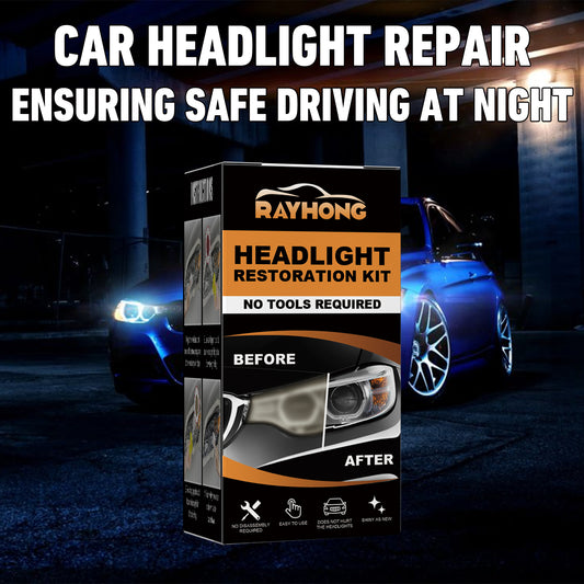 Rayhong Automotive Ceramic Headlight Repair Kit, Repair Scratches Yellow Polishing Headlight Shade Turned New Light