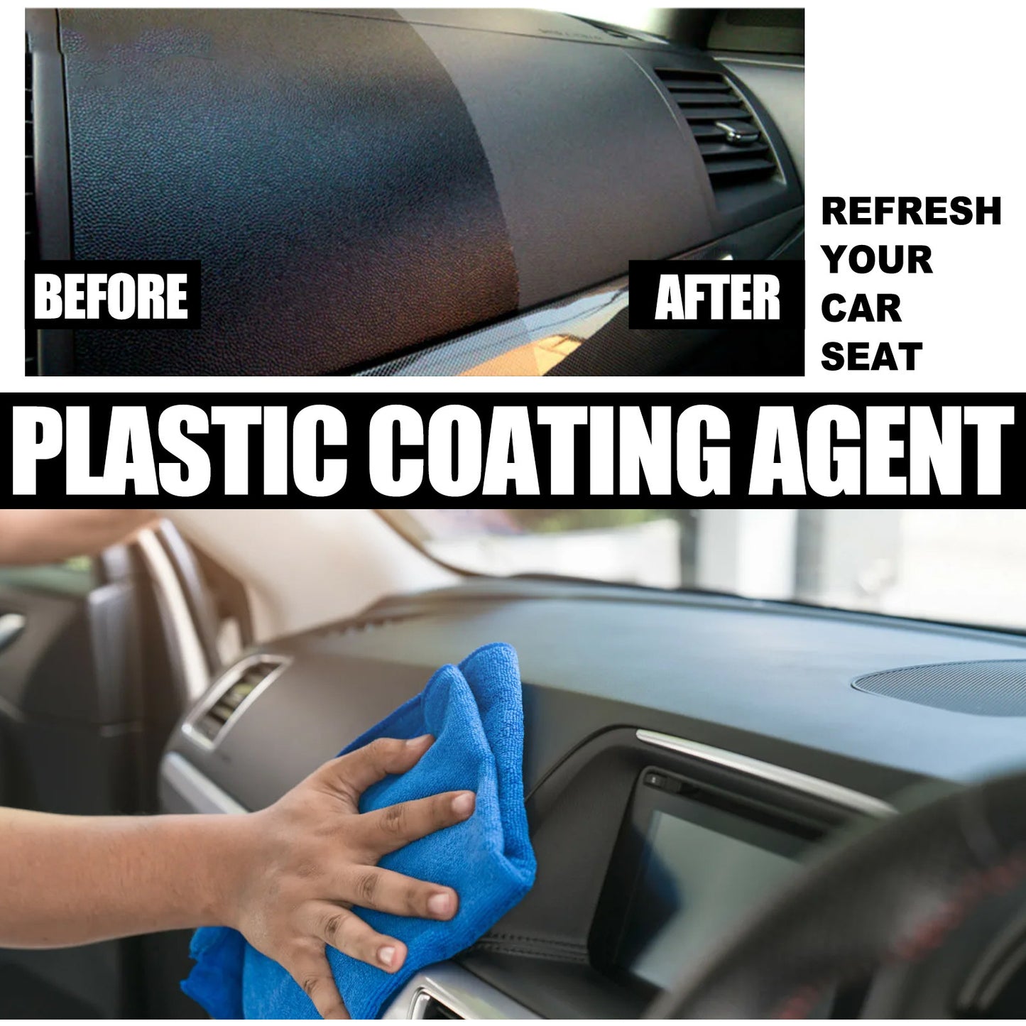 Rayhong Plastic Coating Agent, Car Leather Seat Instrument Panel Dust Refurbishment Polishing Agent