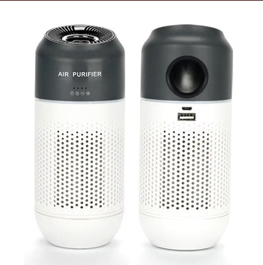 Car Air Purifier Air Freshener Portable Oxygen Bar Ozone Negative Ionizer Cleaner-White