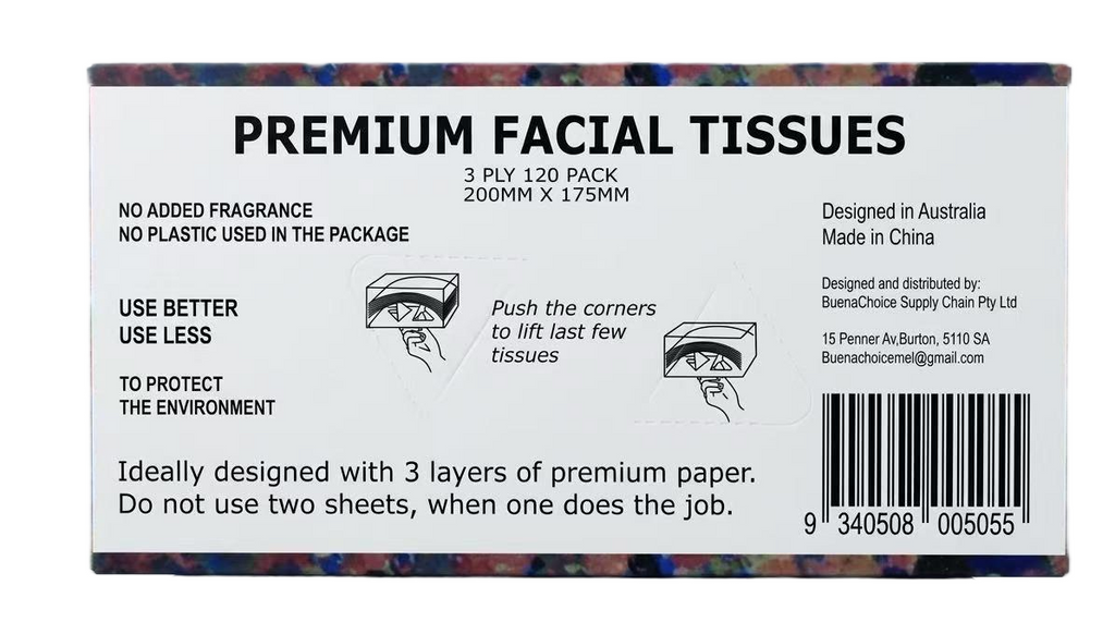3-Ply Facial Tissues 40 Boxes/Case