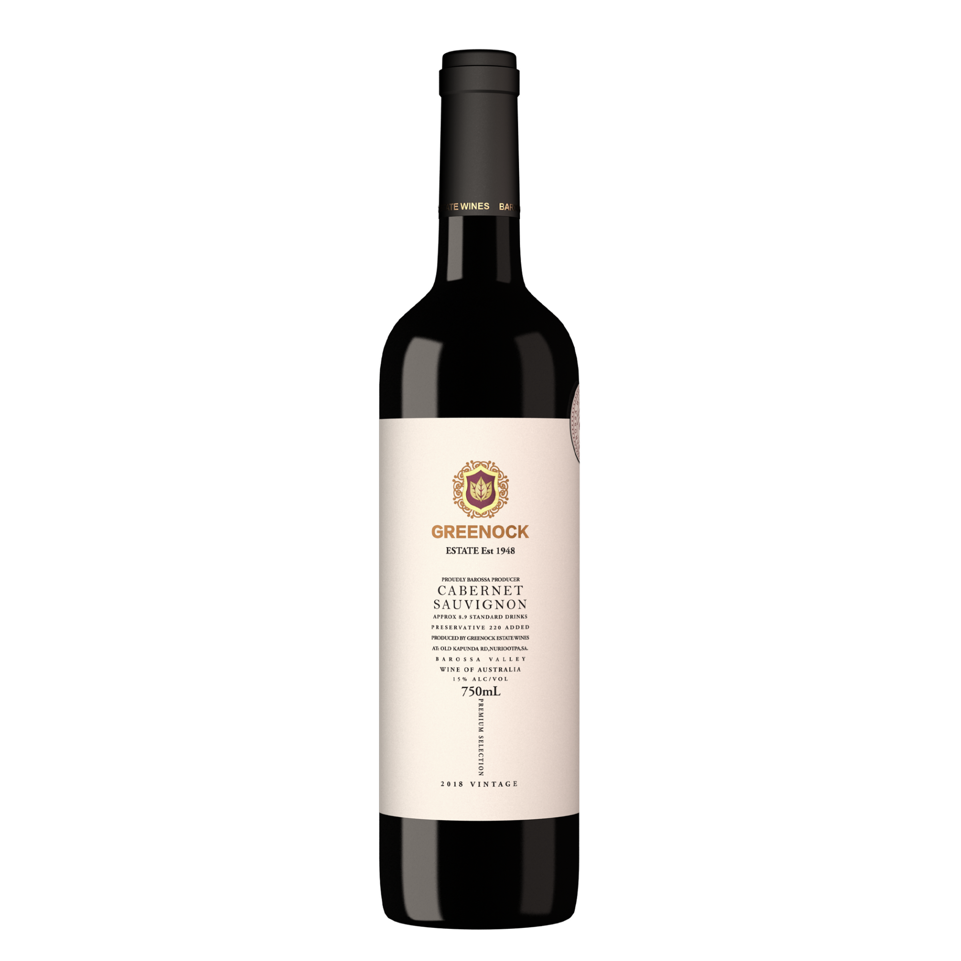 2018 Greenock Estate Single Vineyard Cabernet Sauvignon - Big Depot Australia