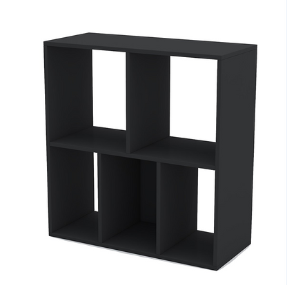 12 Cube Storage Organizer Wood Bookcase Cabinet Bookshelf Storage Wall Shelf Organizer Display Stand Home Office-black