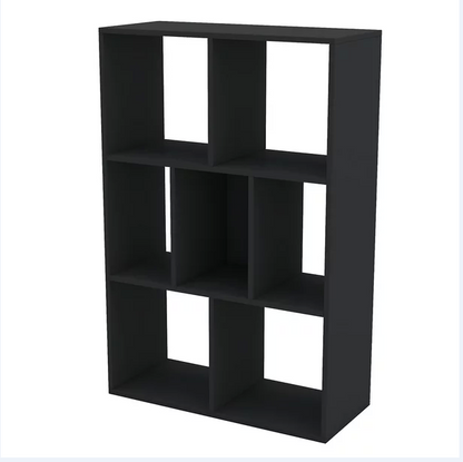 12 Cube Storage Organizer Wood Bookcase Cabinet Bookshelf Storage Wall Shelf Organizer Display Stand Home Office-black