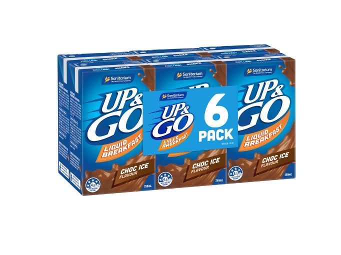 Sanitarium Up&Go Choc Ice Cereal 6X250mL | 1.5L