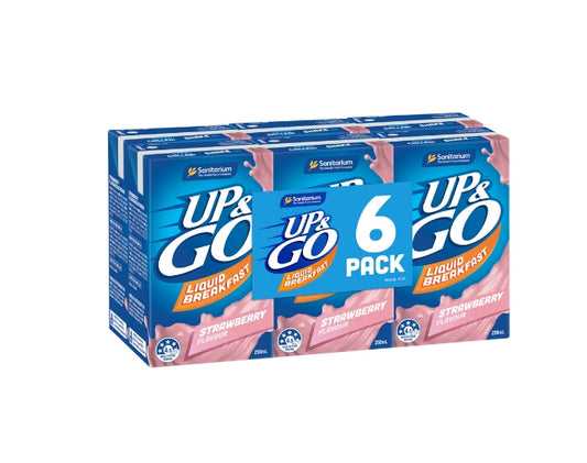 Sanitarium Up&Go Strawberry Cereal 6X250mL | 1.5L