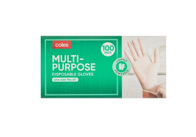 Coles Multi Purpose Disposable Latex Gloves | 100 pack – The Big Depot