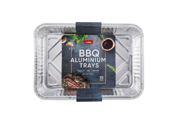 Coles BBQ Aluminium Medium Trays | 10 pack