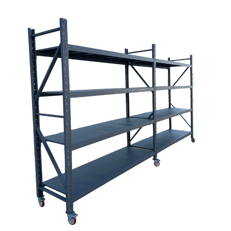 2 bay 4M-Wide Long Span Shelving Garage Shelving Warehouse Rack Tyre Shelving 800 Capacity - Big Depot Australia