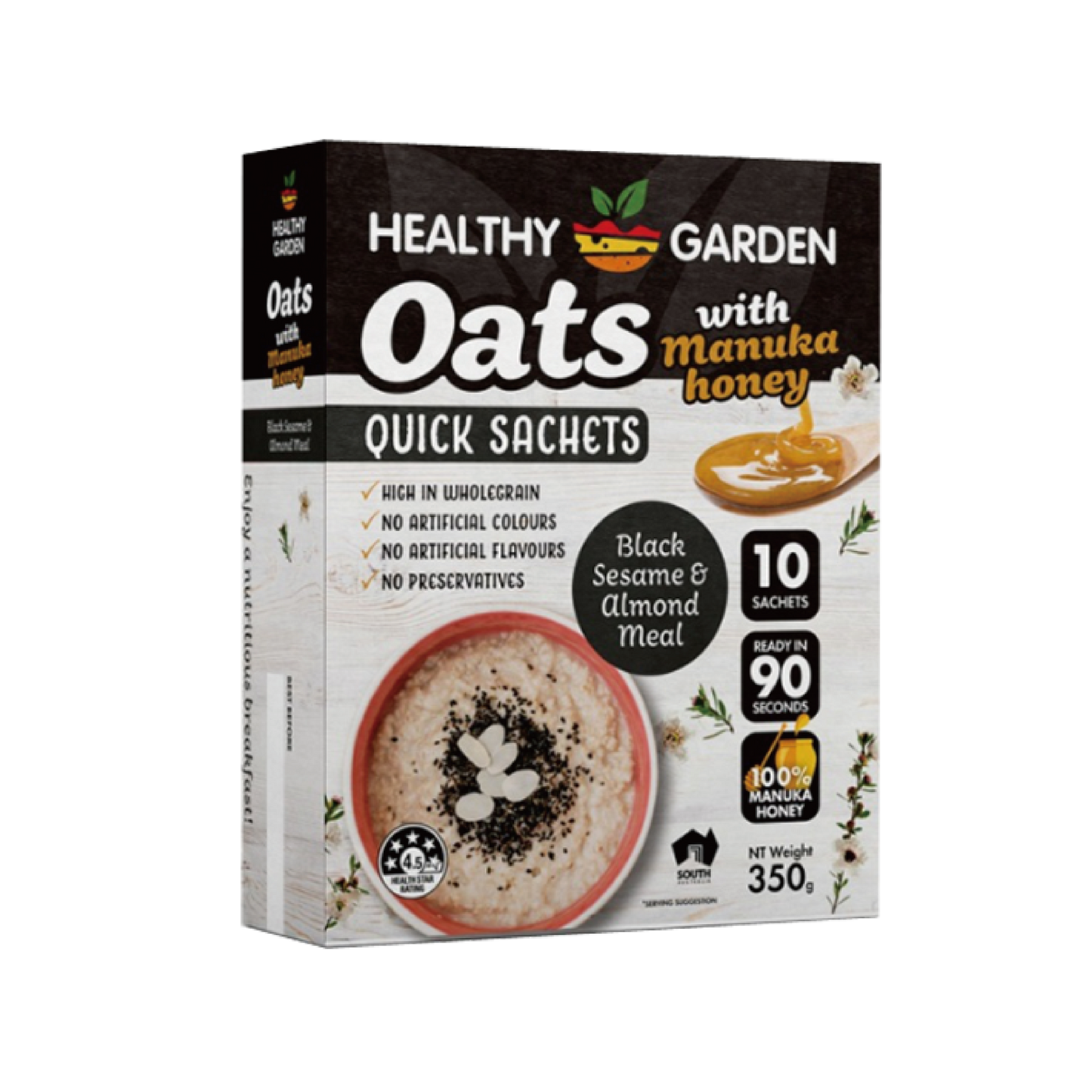 Manuka Honey Healthy Oatmeal (Black Sesame Almond Flavor)