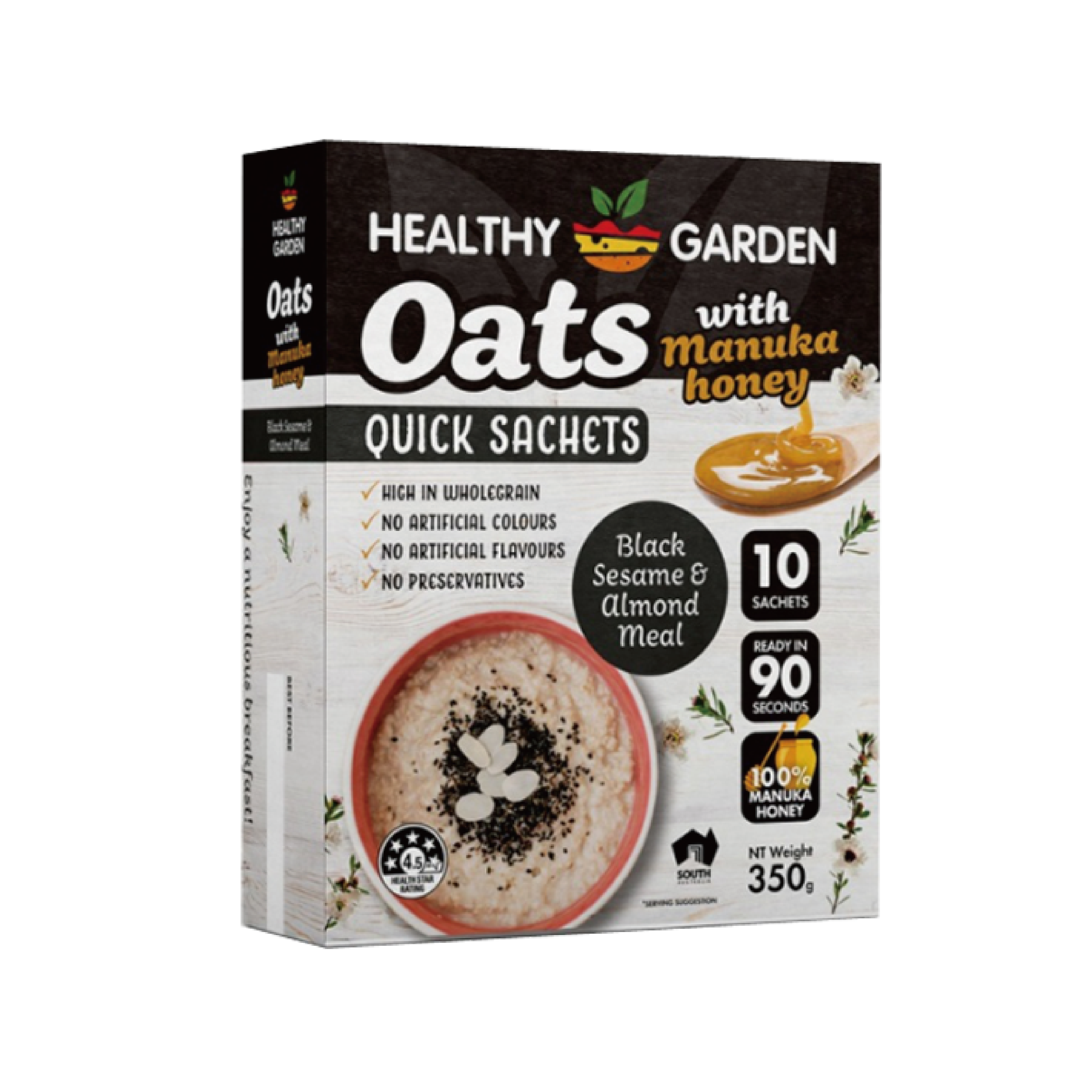 Manuka Honey Healthy Oatmeal (Black Sesame Almond Flavor)