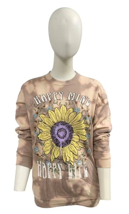 Mocha Delight Sunflower Graphic Pullover