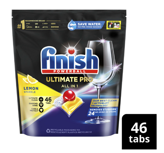 Finish Ultimate Pro Dishwashing Tablets Lemon | 46 pack - Big Depot Australia