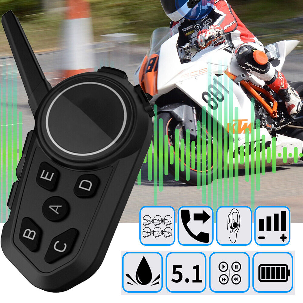 6Riders Intercom Communication Motorcycle Bluetooth Helmet Headset Interphone