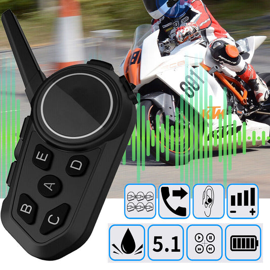 6Riders Intercom Communication Motorcycle Bluetooth Helmet Headset Interphone