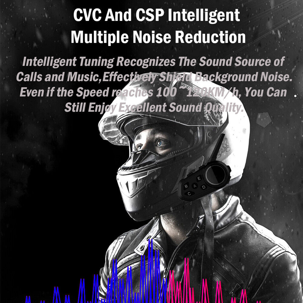 6Riders Intercom Communication Motorcycle Bluetooth Helmet Headset Interphone