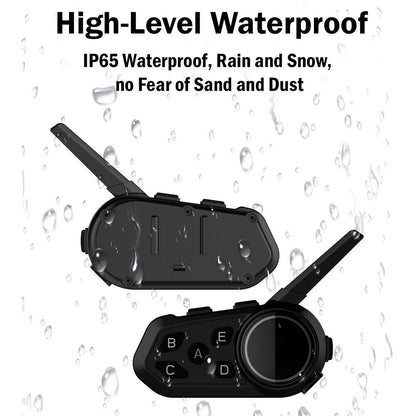 6Riders Intercom Communication Motorcycle Bluetooth Helmet Headset Interphone