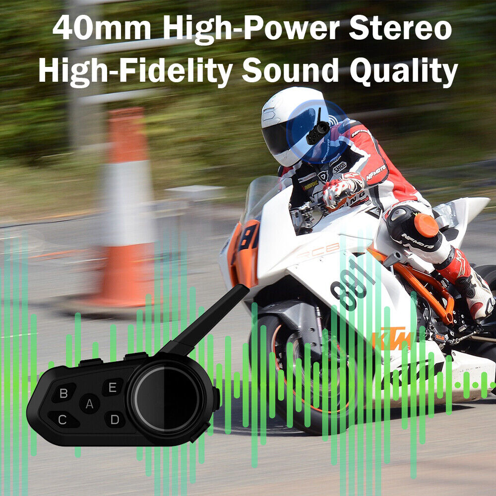 6Riders Intercom Communication Motorcycle Bluetooth Helmet Headset Interphone