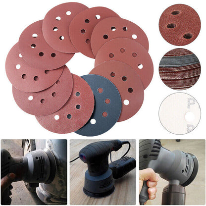 Sanding Discs 125mm 5 inch 8-Hole 80-3000 Mixed Grit Orbital Sander Pads Sandpaper