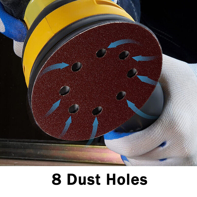 Sanding Discs 125mm 5 inch 8-Hole 80-3000 Mixed Grit Orbital Sander Pads Sandpaper