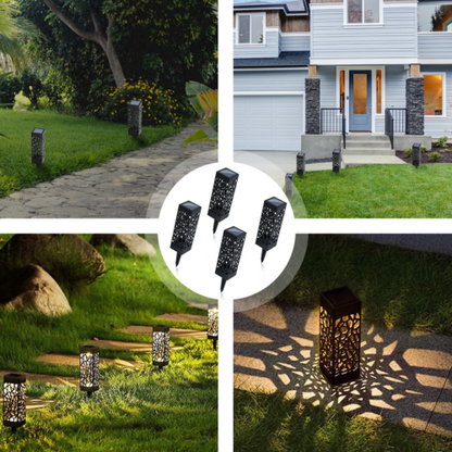 4pack LED Solar Garden Ground Lights Sensor Light Patio Lawn Lamp IP65 Waterproof