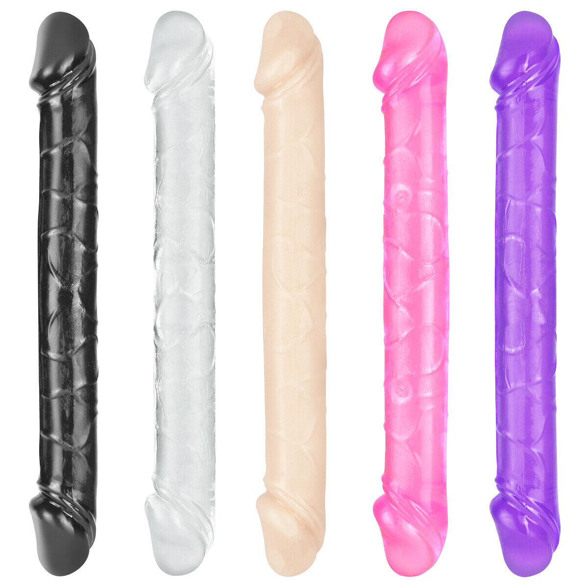 Crystal Realistic Double Ended Dildo Dong Anal G Spot Vagina Lesbian Sex Toy