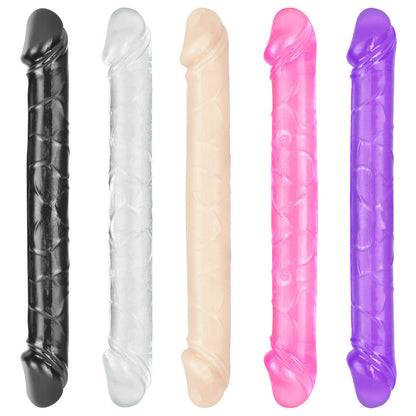 Crystal Realistic Double Ended Dildo Dong Anal G Spot Vagina Lesbian Sex Toy