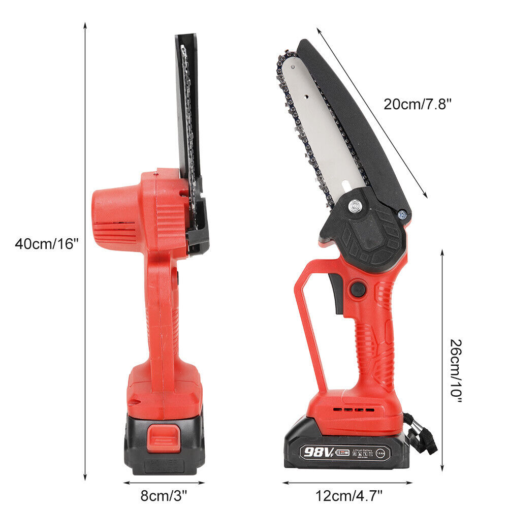 6 Inch Electric Chain Saw Cordless Handheld Garden Pruning Saw Electric Chain Saw Wood Cutter Woodworking Power Tools