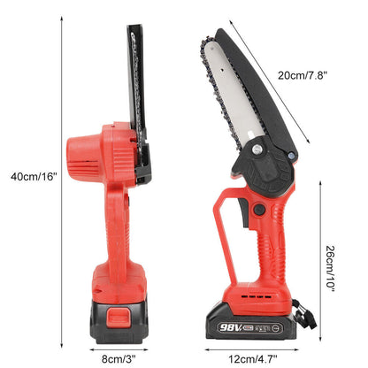 6 Inch Electric Chain Saw Cordless Handheld Garden Pruning Saw Electric Chain Saw Wood Cutter Woodworking Power Tools