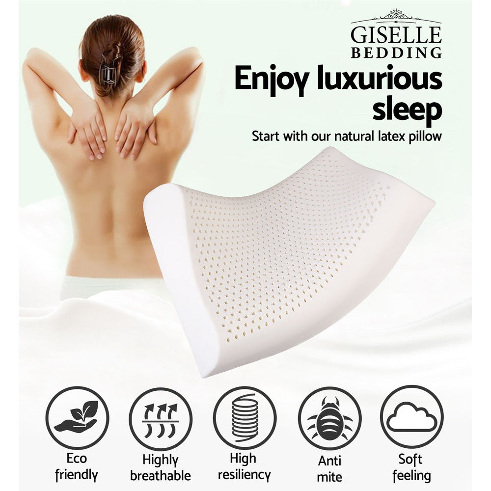 Giselle Latex Pillow Contour Latex Pillows Set of 2