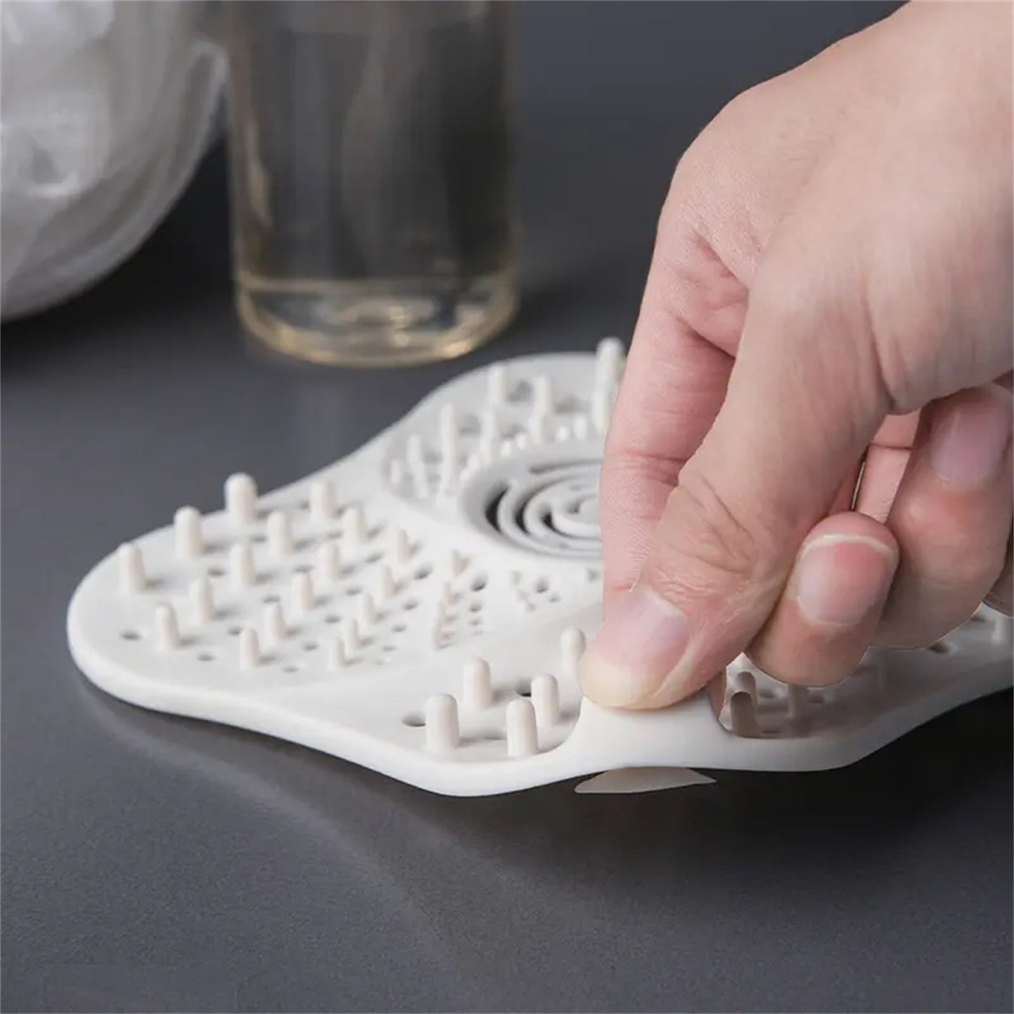 A+Living Anti Blocking Filter Toilet Odor Proof Silicone Drain Cover Kitchen Sink White